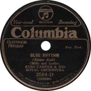 King Carter And His Royal Orchestra - Blue Rhythm / Moanin' album cover