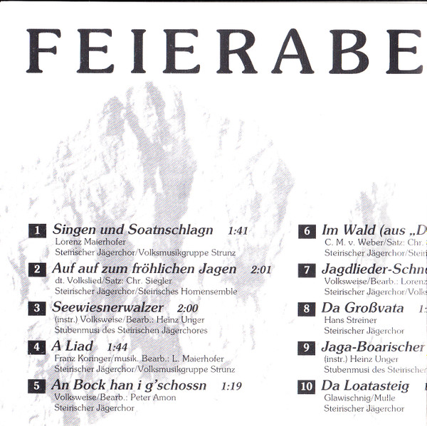 last ned album Steirischer Jägerchor - Feierabend