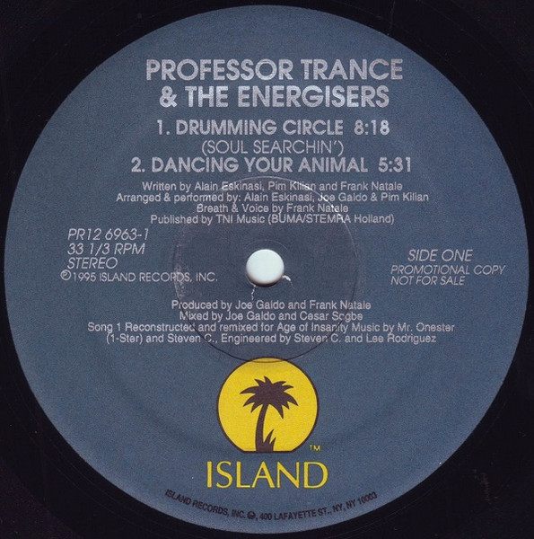 Professor Trance & The Energisers – Drumming Circle (1995, Vinyl) - Discogs