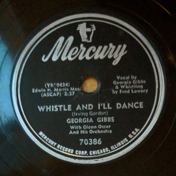 MERCURY 70386 Georgia Gibbs 78rpm Wait for Me， Darling/Whistle