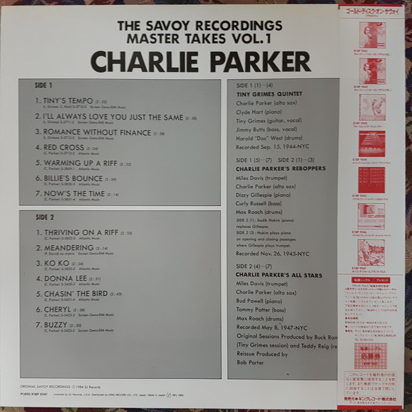baixar álbum Charlie Parker - The Savoy Recordings Master Takes Vol2