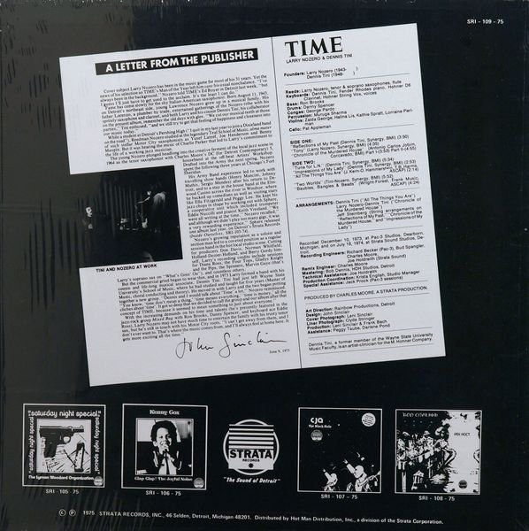 Larry Nozero Featuring Dennis Tini – Time (1975, Vinyl) - Discogs