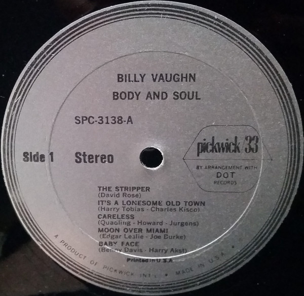 lataa albumi Billy Vaughn - Body Soul