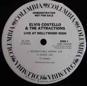 Elvis Costello & The Attractions - Live At Hollywood High album cover