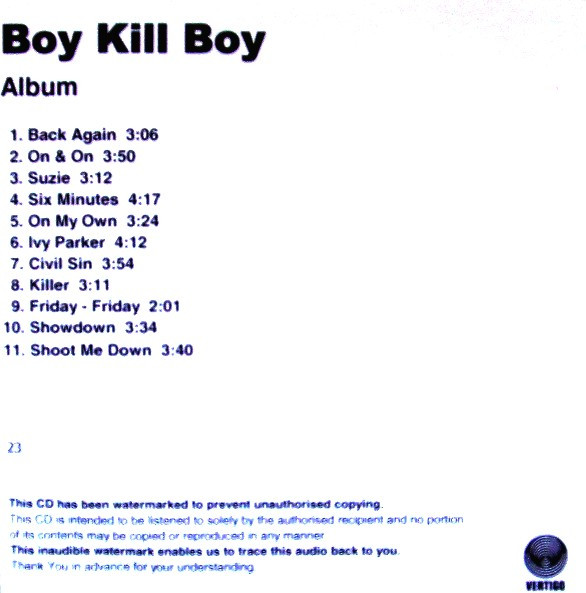 Boy Kill Boy - Civilian | Releases | Discogs