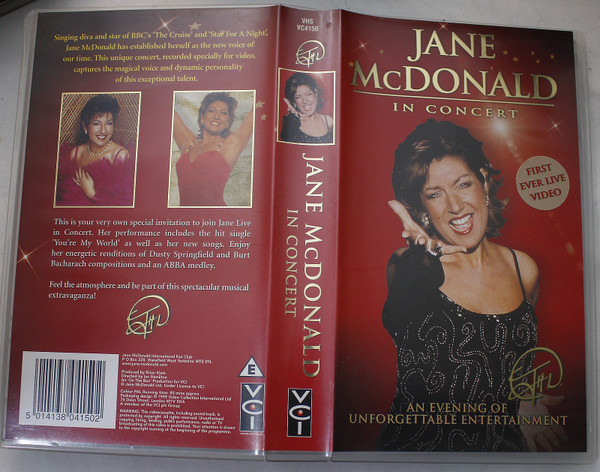 tak skal du have Champagne Også Jane McDonald – In Concert (1999, VHS) - Discogs