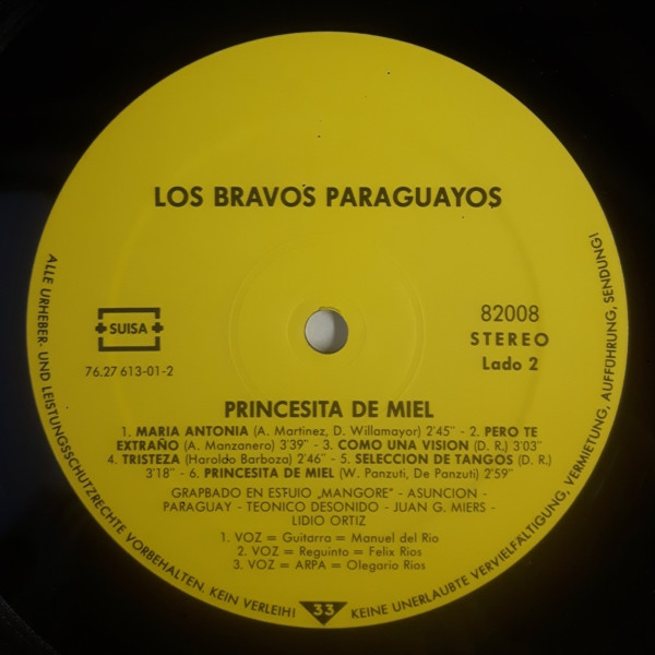 télécharger l'album Los Bravos Paraguayos - Princesita De Miel