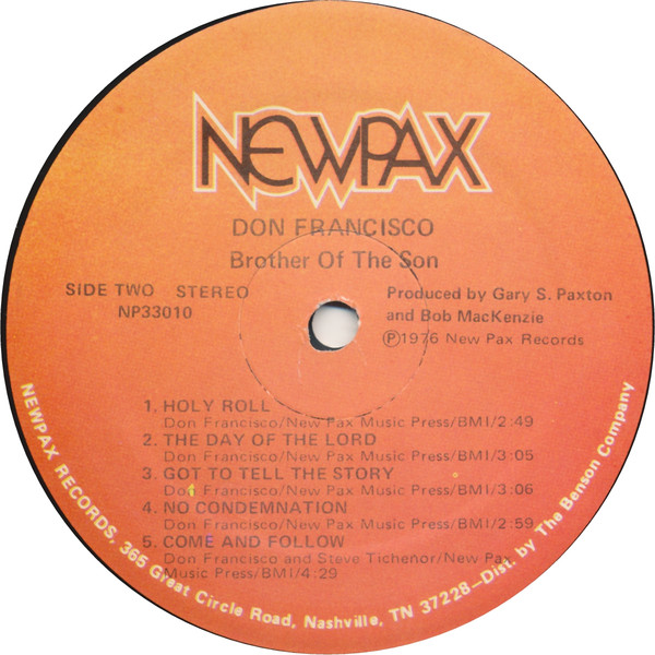 Don Francisco - Brother Of The Son | NewPax (NP33010) - 4