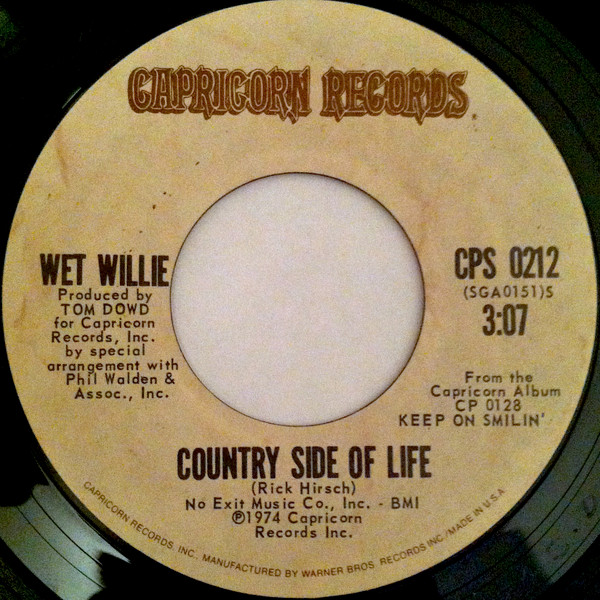 Wet Willie – Country Side Of Life (1974, Vinyl) - Discogs