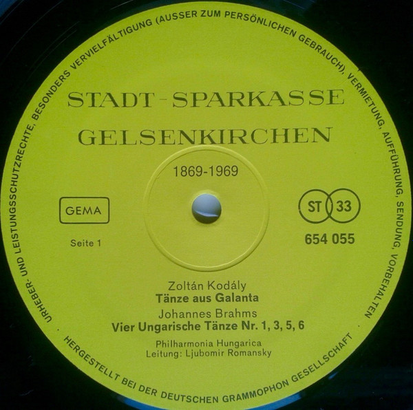 descargar álbum Various - Stadt Sparkasse Gelsenkirchen 1869 1969
