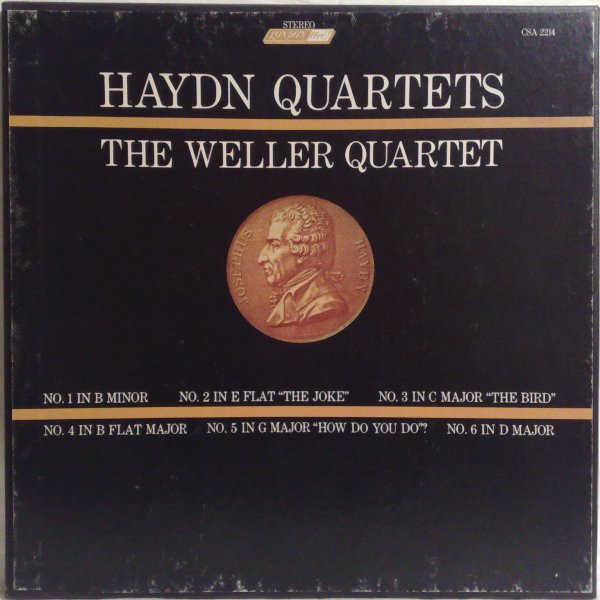 Haydn - The Weller Quartet – Quartets (1965, Vinyl) - Discogs