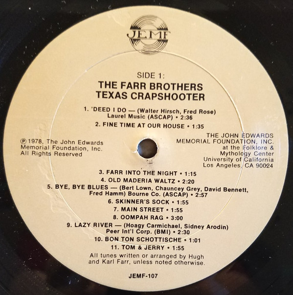 last ned album The Farr Brothers - Texas Crapshooter