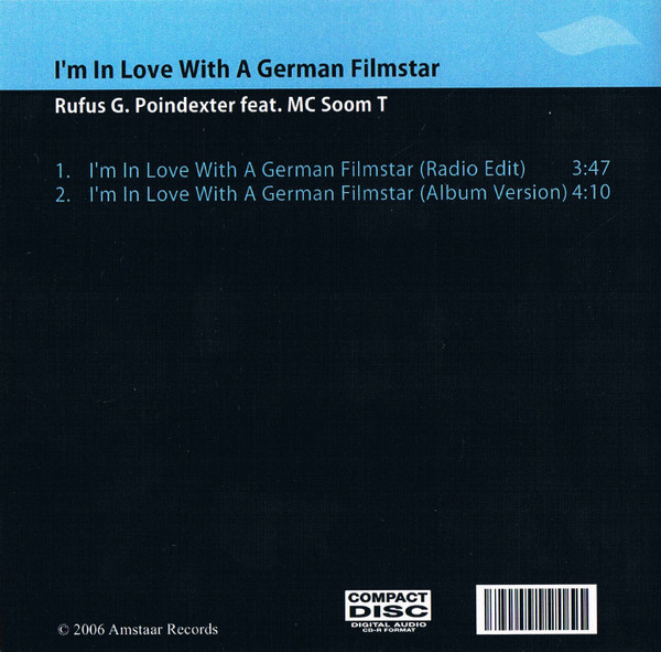 télécharger l'album Rufus G Poindexter Featuring MC Soom T - Im In Love With A German Filmstar
