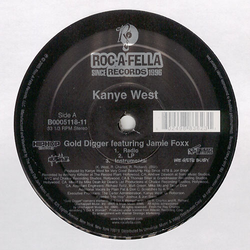 Kanye West Feat Jamie Foxx – Gold Digger (2005, Vinyl) - Discogs