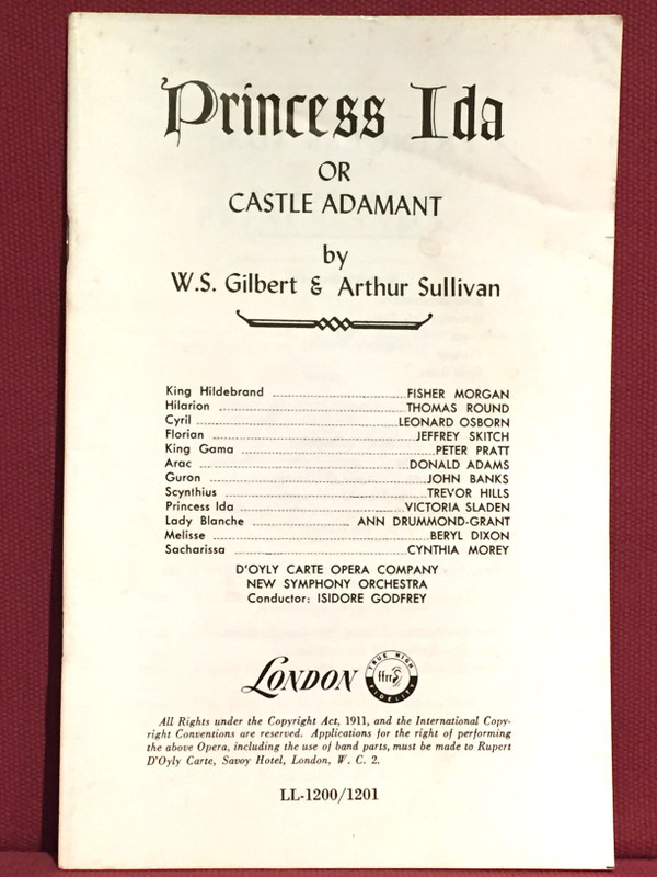 last ned album Gilbert And Sullivan, D'Oyly Carte Opera Company, The New Symphony Orchestra Of London - Princess Ida