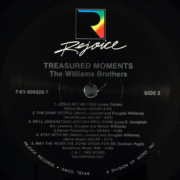 last ned album The Williams Brothers - Treasured Moments