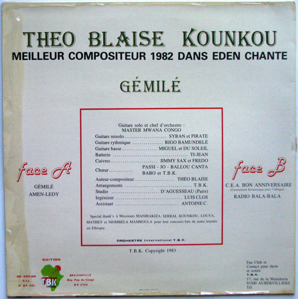 Album herunterladen Théo Blaise Kounkou - Gemilé Over Night