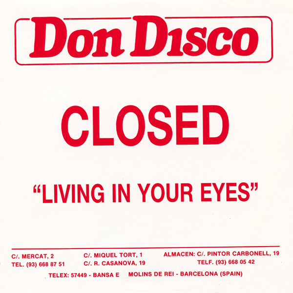 Closed – Living In Your Eyes (1987, Vinyl) - Discogs