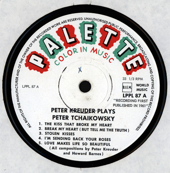télécharger l'album Peter Kreuder - Plays Peter Tchaikovsky