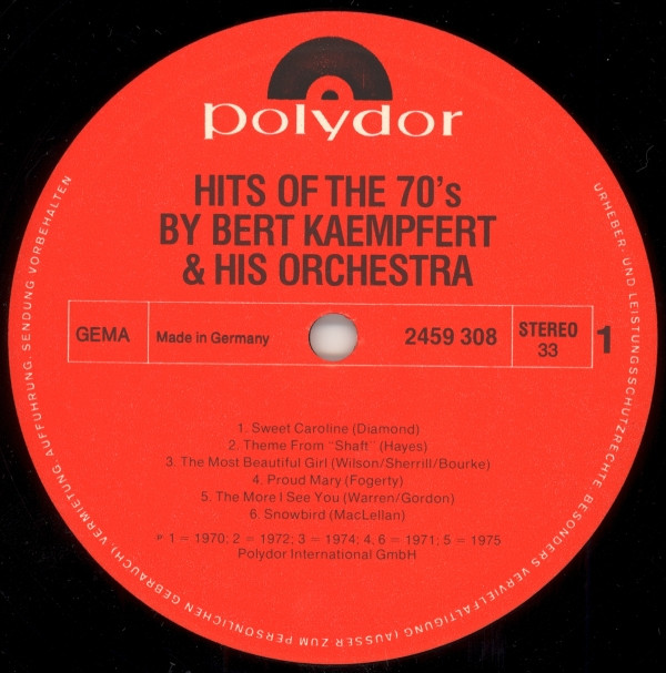 ladda ner album Bert Kaempfert & His Orchestra - Hits Of The 70s