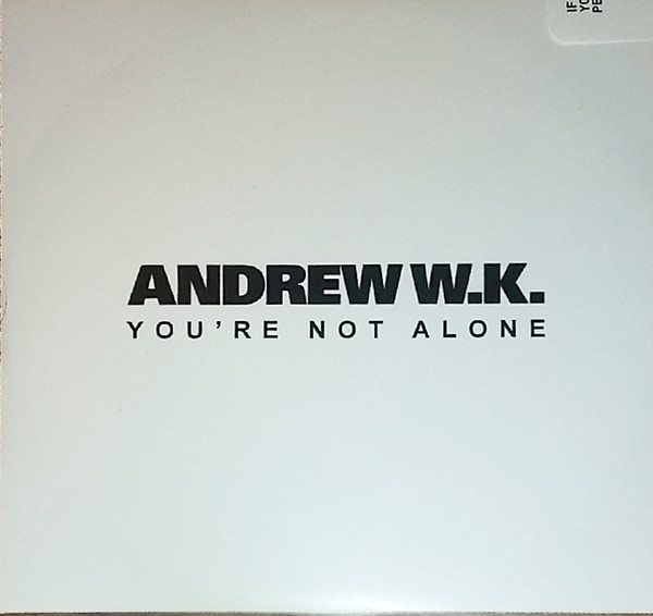 Andrew W.K. – You're Not Alone (2018, 180 Gram Blue, Vinyl) - Discogs