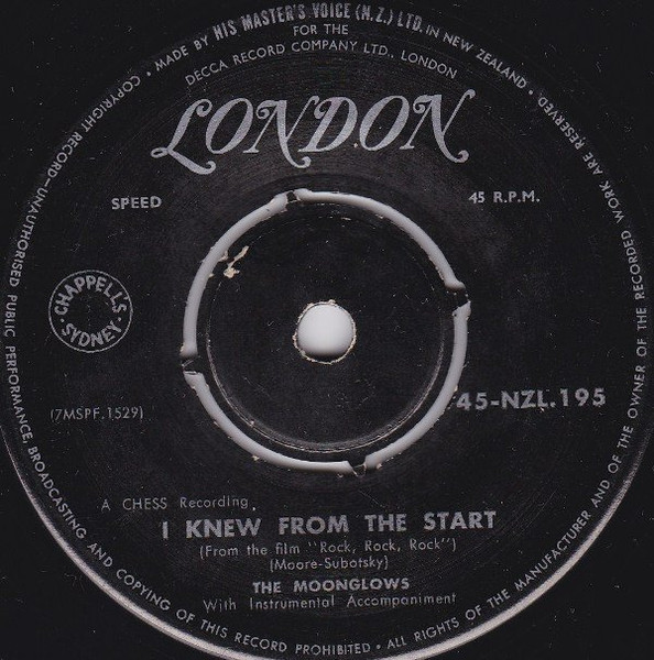 The Moonglows – I Knew From The Start / Over And Over Again (1957