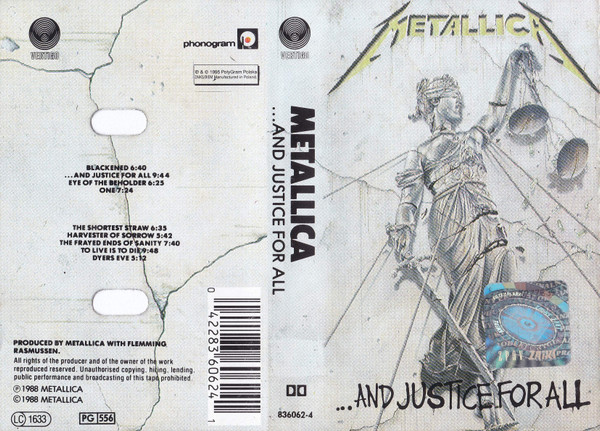 Metallica –And Justice For All (1999, Cassette) - Discogs