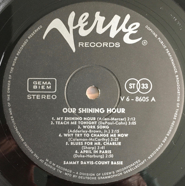 ladda ner album Sammy Davis Jr & Count Basie - Our Shining Hour