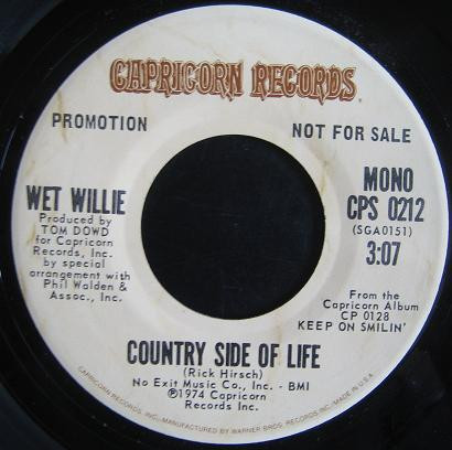 Wet Willie – Country Side Of Life (1974, Vinyl) - Discogs