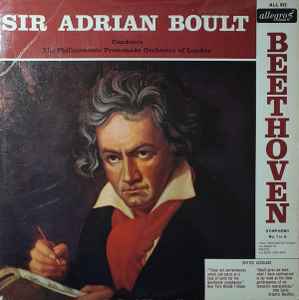 Ludwig van Beethoven - Sir Adrian Boult Conducts The Philharmonic Promenade Orchestra Of London. Symphony No. 7 In A album cover