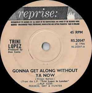 Trini Lopez – Gonna Get Along Without Ya Now (1967, Vinyl ...
