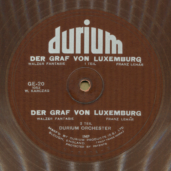 descargar álbum Durium Orchester - Der Graf Von Luxemburg