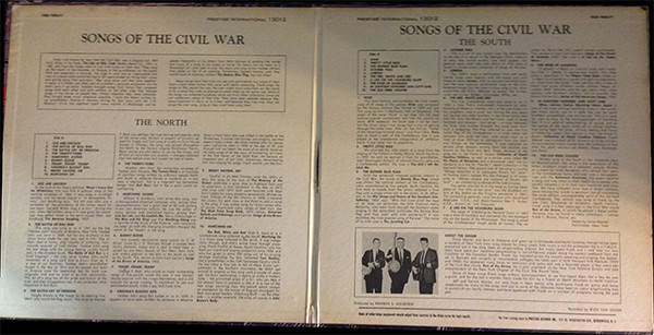 last ned album Frank Warner, Jeff Warner , Gerret Warner - Songs Of The Civil War North and South Sung By Frank Warner