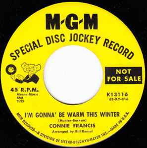 Connie Francis - I'm Gonna' Be Warm This Winter / Al Di La album cover