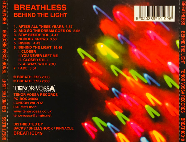 Breathless – Behind The Light (2003, CD) - Discogs