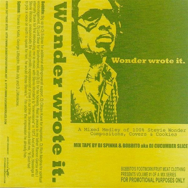 DJ Spinna & Bobbito aka DJ Cucumber Slice – Wonder Wrote It (A 