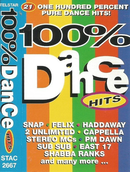 100% Dance Hits 1993 Vintage Cassette Tape / Tested Working -  Canada