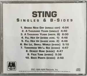 Sting Singles B sides 1999 CDr Discogs