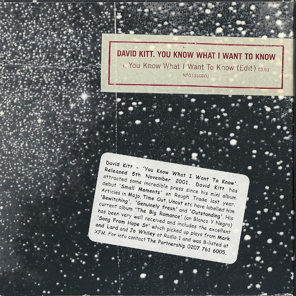baixar álbum David Kitt - You Know What I Want To Know Edit