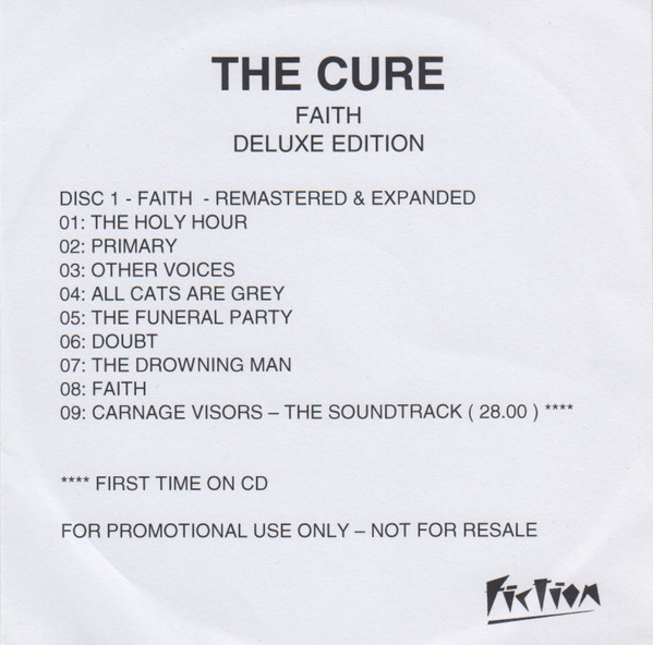 The Cure Faith 2005 Cdr Discogs