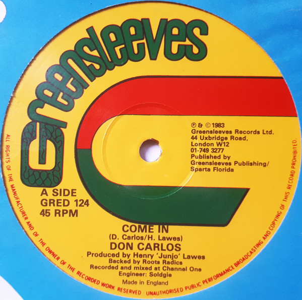 Don Carlos – Come In / Special Request (1983, Vinyl) - Discogs