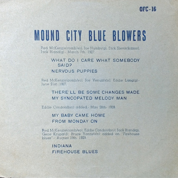 télécharger l'album The Mound City Blue Blowers - Mound City Blue Blowers