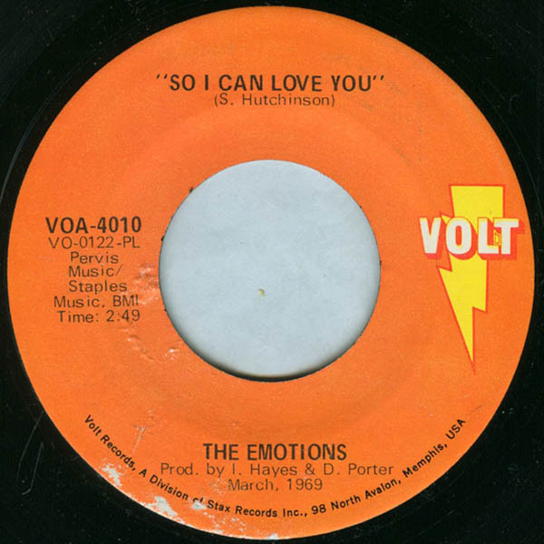 The Emotions – So I Can Love You (1969, Vinyl) - Discogs