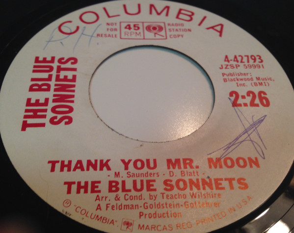 The Blue Sonnets – Thank You Mr. Moon (1963, Vinyl) - Discogs