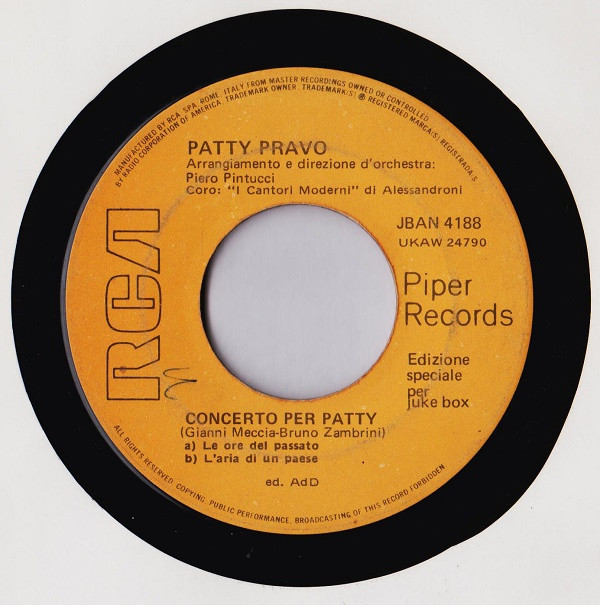 baixar álbum Patty Pravo - Concerto Per Patty