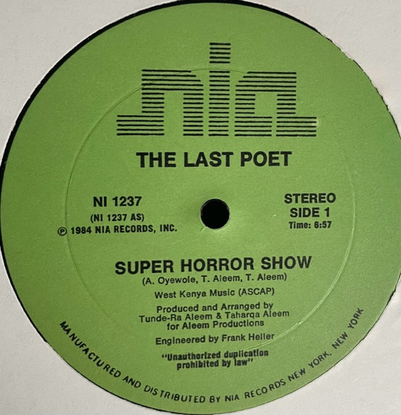 minorThe Last Poet - Super Horror Show