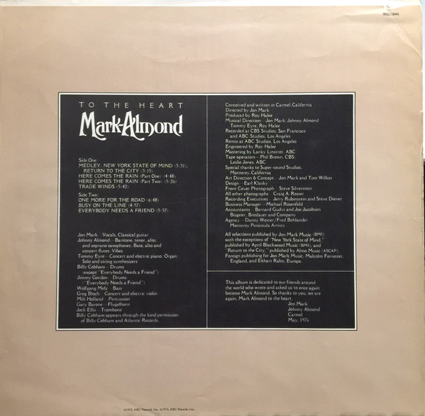 Mark-Almond - To The Heart | ABC Records (9022-945) - 5