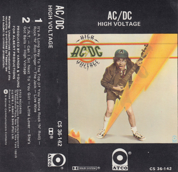 Rejsende købmand telegram filosof AC/DC – High Voltage (1976, Cassette) - Discogs