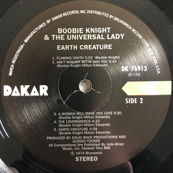 Boobie Knight & The Universal Lady – Earth Creature (Vinyl) - Discogs