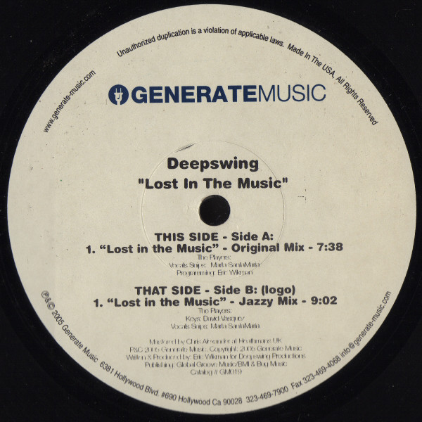 last ned album Deep Swing - Lost In The Music